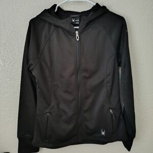 Spyder Black Tag with White Spider Logo